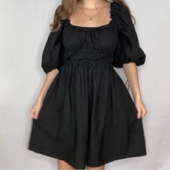 House of Harlow Puff Sleeve Peasant Dress - Picture 1 of 7
